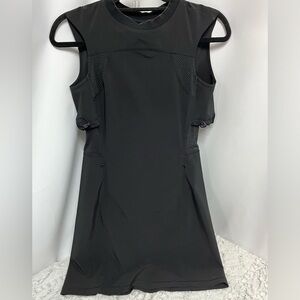 Athleta Black sleeveless Athletic Dress with sheer mesh detail XXS